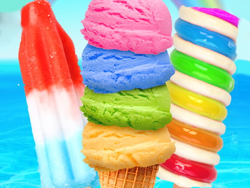 Rainbow Ice Cream And Popsicles